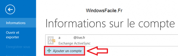 Outlook 2013 Ajouter un compte e-mail