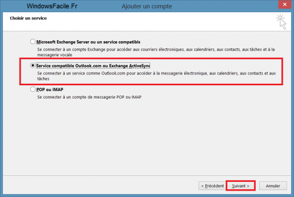 Outlook 2013 ActiveSync