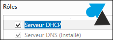 Windows Server 2012 installer role Serveur DHCP