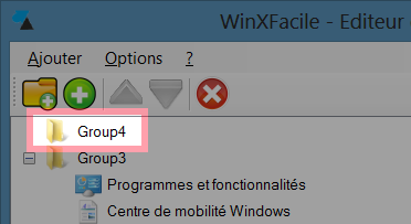 WinXFacile Groupe ajouté