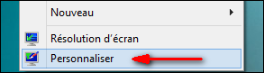 Windows 8 clic droit Personnaliser bureau