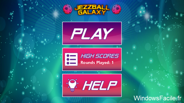 Windows 8 Jezzball galaxy menu