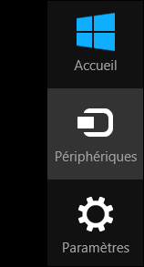 Windows 8 barre des charmes icone Peripheriques