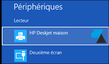 Windows 8 barre des charmes icone Peripheriques