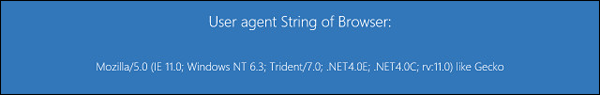 Windows Blue IE11 user agent