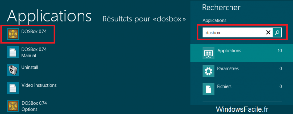 Recherche DOSBox