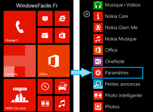 Windows Phone tache fond