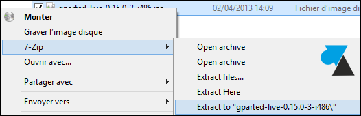 comment extraire fichier ISO avec 7zip