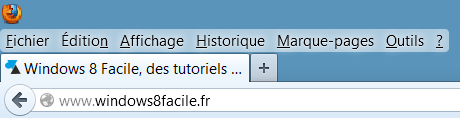 Firefox barre menu affiché