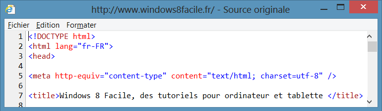 Afficher le code source d'une page internet dans un logiciel ...