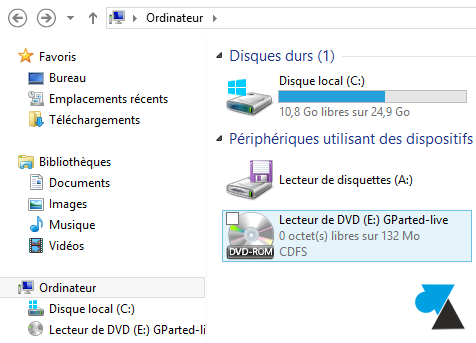 montage fichier ISO Windows 8