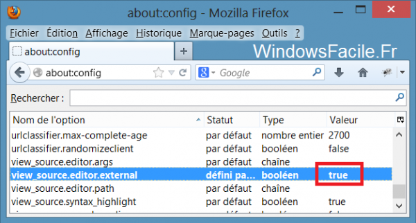 source editor external actif
