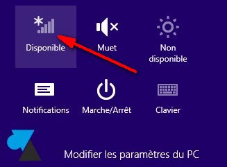 connexion reseau sans fil wifi Windows 8