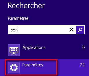 Windows8 recherche son