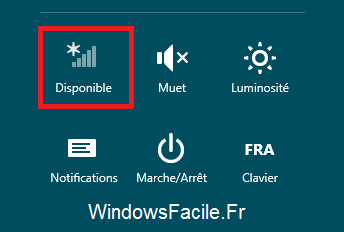 Réseau disponible Windows 8