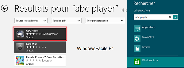 Windows Store ABC Player