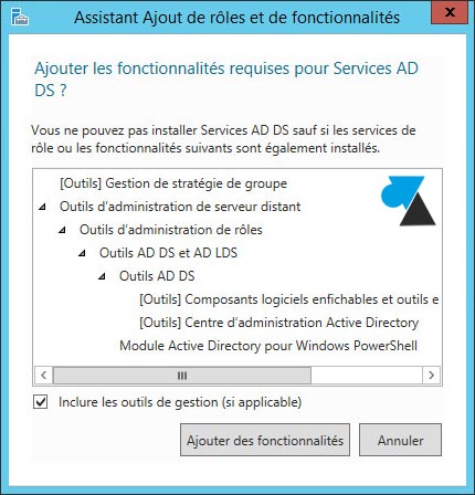 Tutoriel Windows Server 2012 ajout d'un rôle AD DS