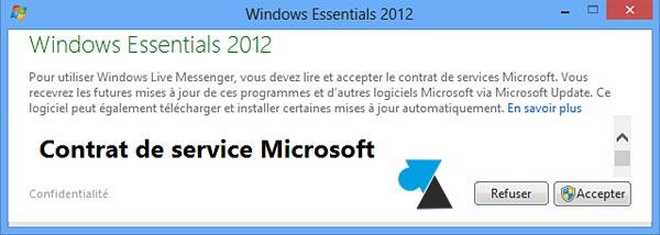 installation MSN contrat licence CLUF