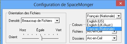 SpaceMonger langue francais anglais