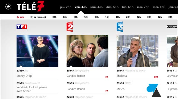 Tele7 programme TV tele7jours application Windows Store