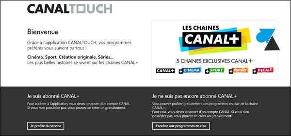 application replay TV CanalPlus direct sport HD