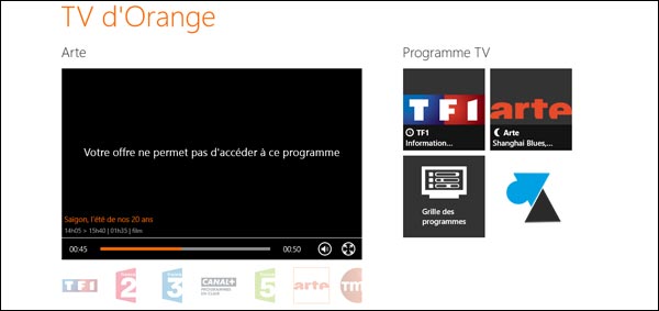 replay TV direct Orange ADSL