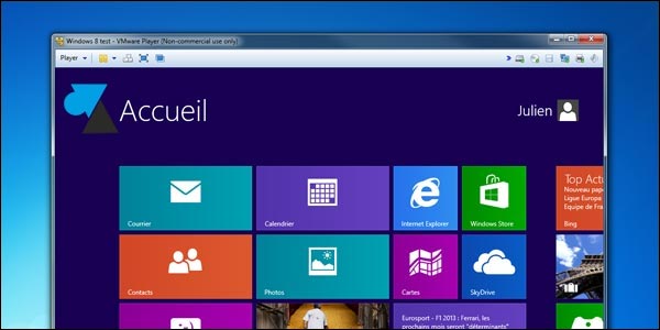 windows 8 machine virtuelle vmware player