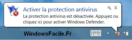 Windows Defender désactivé