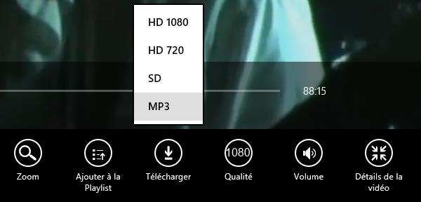 Windows 8 application YouTube telecharger video mp3 fullhd hd 1080