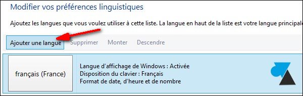 changer langue clavier Windows
