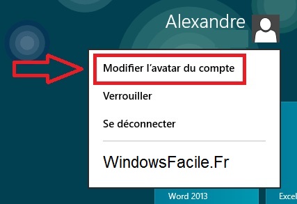 Modifier avatar Windows 8