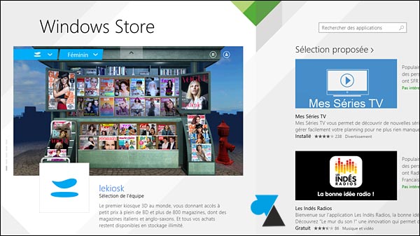 Windows 8.1 Store magasin applications winstore