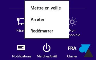 Windows 8.1 arreter ordinateur