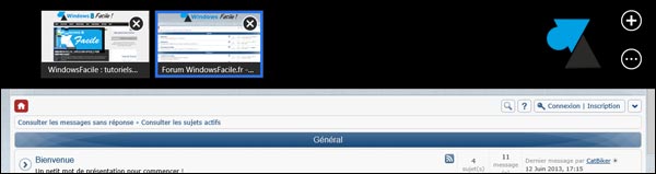 Internet Explorer 10 onglets ouverts IE10