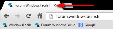 navigateur internet Google Chrome fermer onglet logiciel