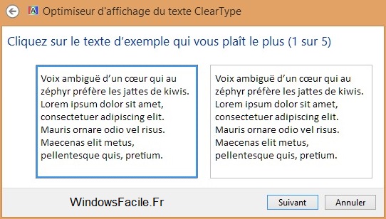 ClearType choix texte