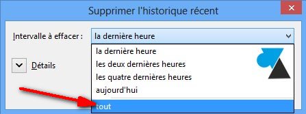 Mozilla Firefox vider historique internet