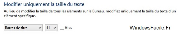 Modifier uniquement la taille du texte