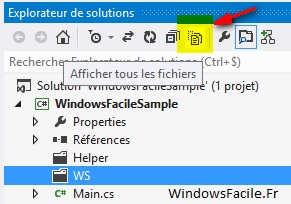 visual studio fichiers masqués cachés