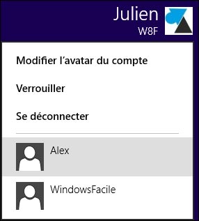 changer utilisateur Windows 8