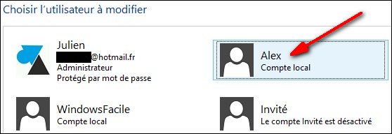 Windows 8 comptes utilisateurs supprimer