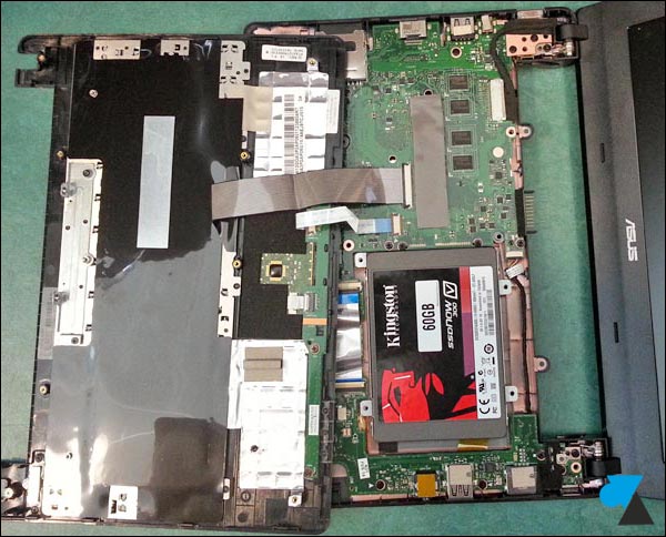 tutorial photo guide to disassemble the Asus netbook
