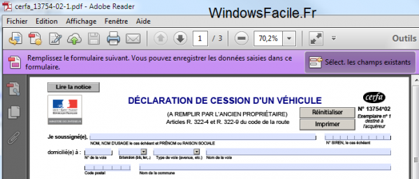 PDF ouvrir formulaire adobe reader