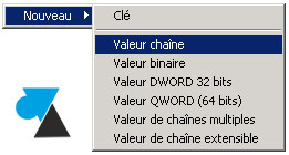 Backup Exec regedit valeur chaine