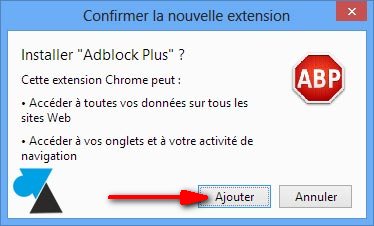 tutoriel Google Chrome installer Adblock bloquer pubs