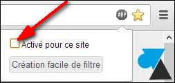 Chrome Adblock liste blanche