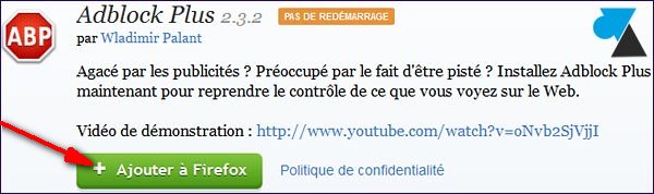 tutoriel Firefox Adblock installation