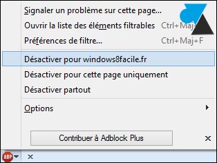 liste blanche Adblock Firefox