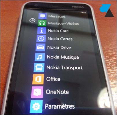 Nokia Lumia 620 applications