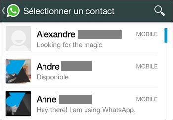 whatsapp contacts mobile